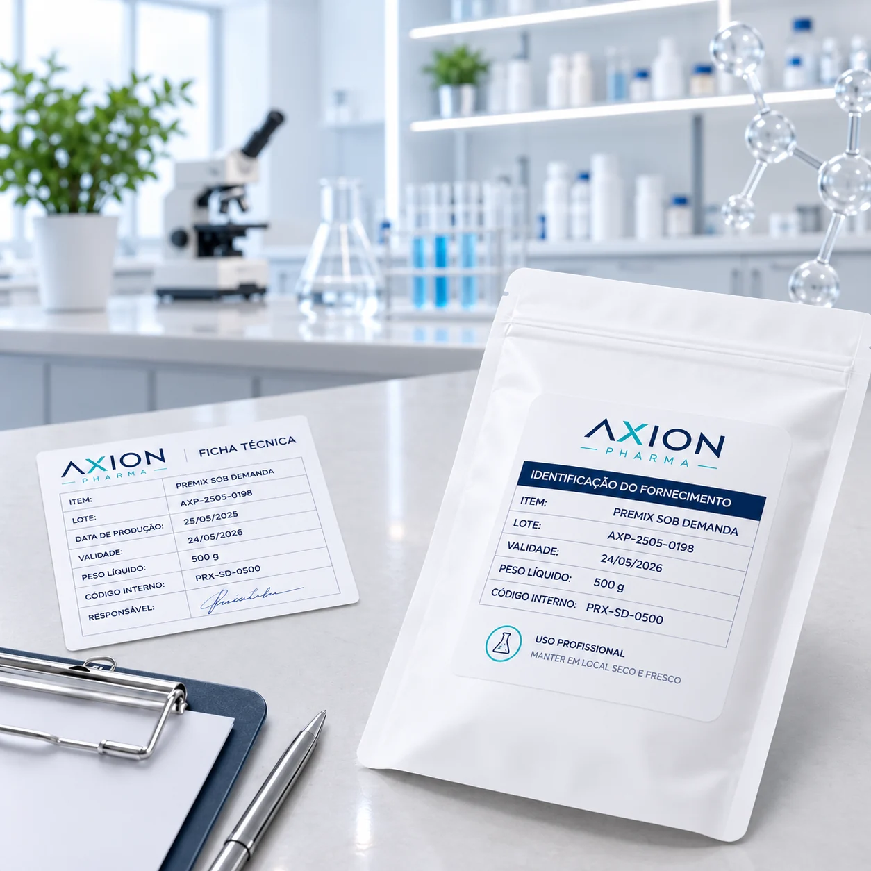 Separação e identificação de pedido AXION PHARMA